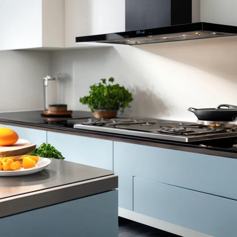 Moderner Küchenherd mit KI-Kochfeld